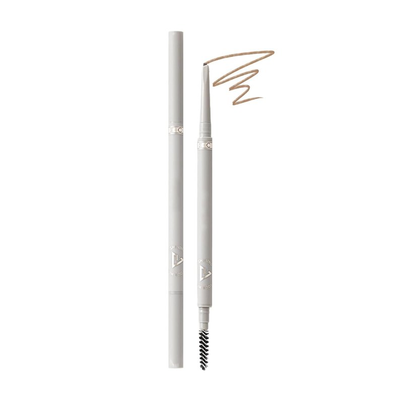 Eyebrow Pencil - Retractable Definer with Dual Brush & Ultra-Fine Tip for Precise Makeup | Waterproof Gel Formula in Tea Brown (Mini)