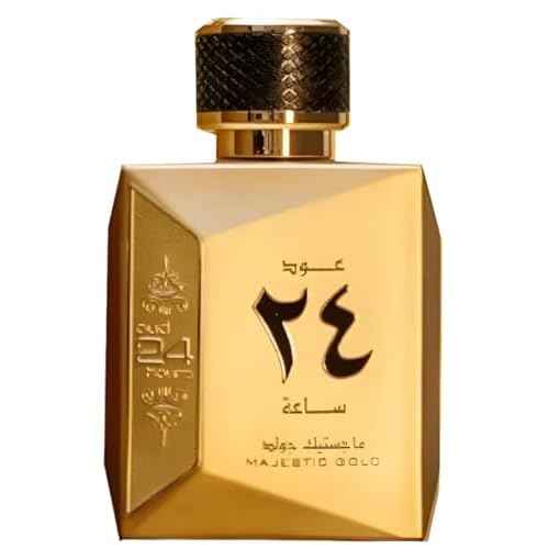 Ard Al Zaafaran Oud 24 Hours Majestic Gold Eau de Parfum Spray for Unisex, 3.4 Ounce