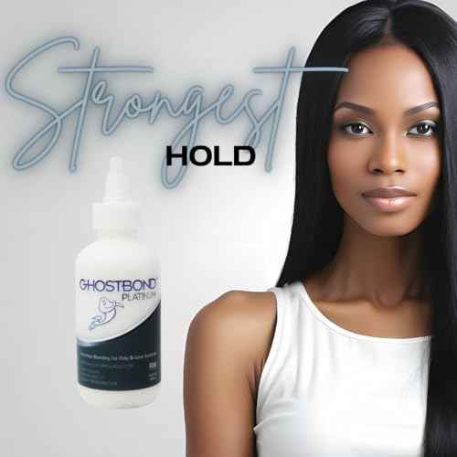 GHOSTBOND Platinum Water Resistant Wig Glue for Extreme Heat - 5oz - Hair Replacement Adhesive for Poly and Lace Wigs. Invisible Bonding Hair Glue - Strong Hold Lace Front Glue