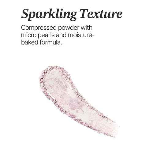 Glint Marble Highlighter (Icicle Moon, 0.08oz) - Korean Makeup. Inspired Baked for Smooth, Radiant Glow, Long-Lasting Wear. Enriched with Micro Pearl Particles