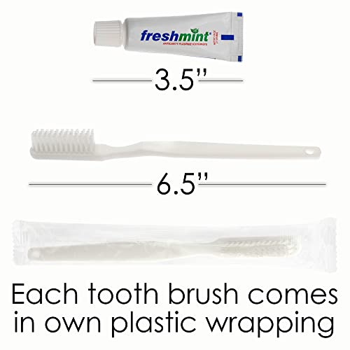 Moda West 24 Hygiene Kits - Bulk Case of Wholesale Basic Toiletry Kits for Men, Women, Travel, Charity 5 Pc Kit