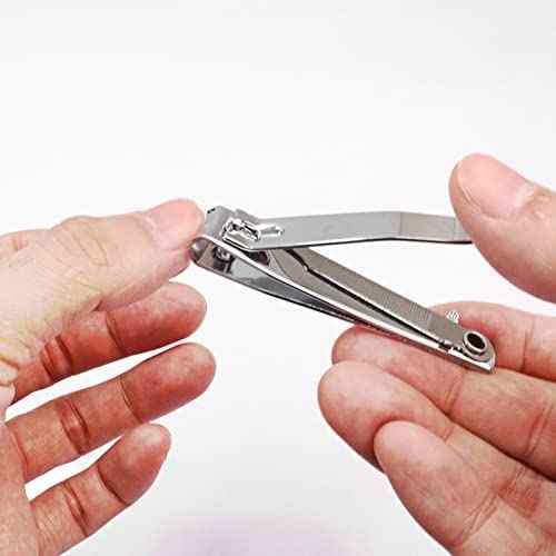 Individually Wrapped Nail Clippers Stainless Steel Fingernail Clippers Bulk, Sturdy Toenail Clippers Thick Nail Tip Cutter Trimmer for Homeless/Men and Women/Hotel 6.8cm X 1.2cm (Set of 50)