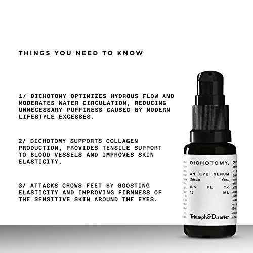 Triumph & Disaster | Dichotomy Eye Serum | Anti-Aging, Targeting Dark Circles, Crows Feet & Puffiness for Men - 0.5 fl oz