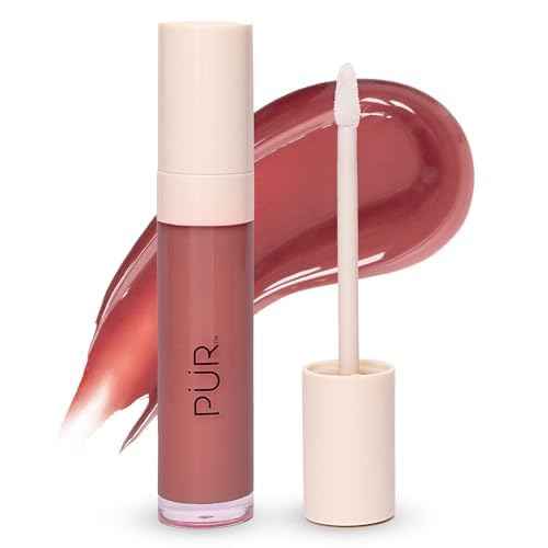 P?R MINERALS Glossy Lip Tint, Plumping Tinted Lip Oil - Hydrate & Plumps with Buildable, Non-Sticky & High Shine Formula - Jajoba Oil, Vitamin E & Pomegranate Extract
