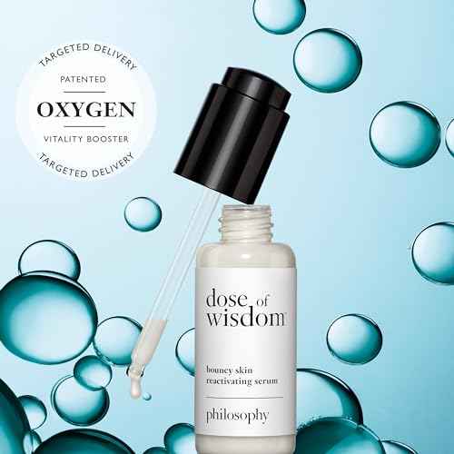 philosophy dose of wisdom bouncy skin reactivating facial serum - with hyaluronic acid, vitamin C & a patented vitality booster - delivers skin that is bouncy, plumped & radiant in one week