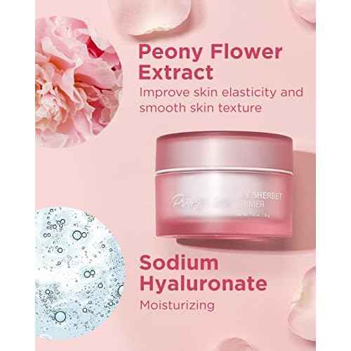 TOUCH IN SOL Icy Sherbet Primer 1.05 fl.oz. - Hydrating Primer Face Makeup for Dry or Oily Skin - Silk Pore and Wrinkle Minimizer - Silicone and Oil Free Gel Formula with Cooling Effect