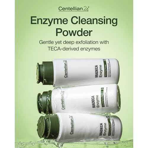 CENTELLIAN 24 Madeca Enzyme Cleansing Powder (2.03fl oz) - Gentle Daily Exfoliating Face Cleanser & Mask for Smooths Skin, Reduces Oil & Remove Impurities, Korean Skin Care. TECA, Mint Powder