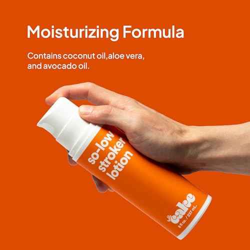 Hello Cake So-Low Stroker Lotion - Below the Belt Solo Cream for Men, Natural Moisturizing Ingredients Coconut Oil, Avocado Oil, Aloe Vera, 8 fl oz