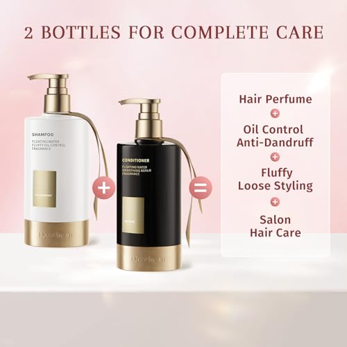 Dear Irean Shampoo and Conditioner Set, Fluffy Fragrance Hair Care For Dry&Damaged Hair, Paraben-Free Shampoo and Conditioner for Women&Men-Made with Keratin, Gifts for Birthday/Christmas (12.4oz x2)