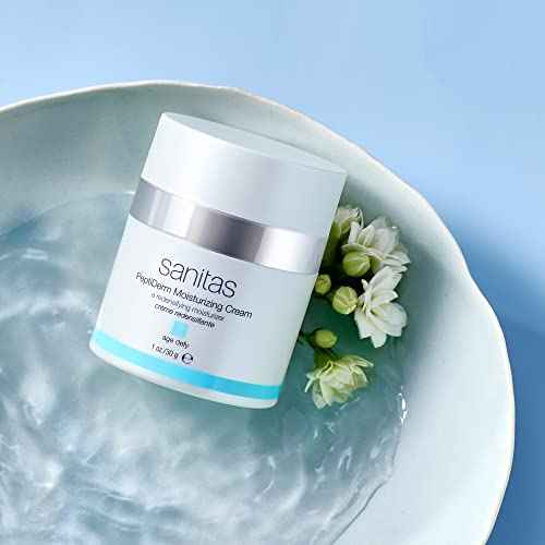 Sanitas Skincare PeptiDerm Moisturizing Cream, Peptides, Ultra Hydration, Moisturizer for Aging Skin, 1 Ounce