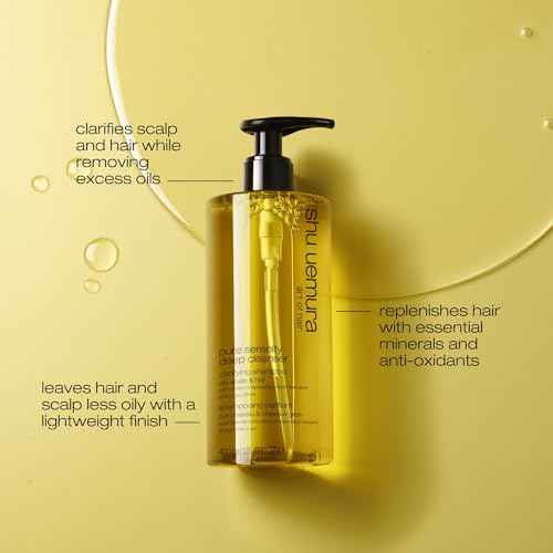 Shu Uemura art of hair Pure Serenity Clarifying Shampoo - Removes Dirt and Product Buildup, Balances and Removes Excess Oil, 13.4 Fl Oz
