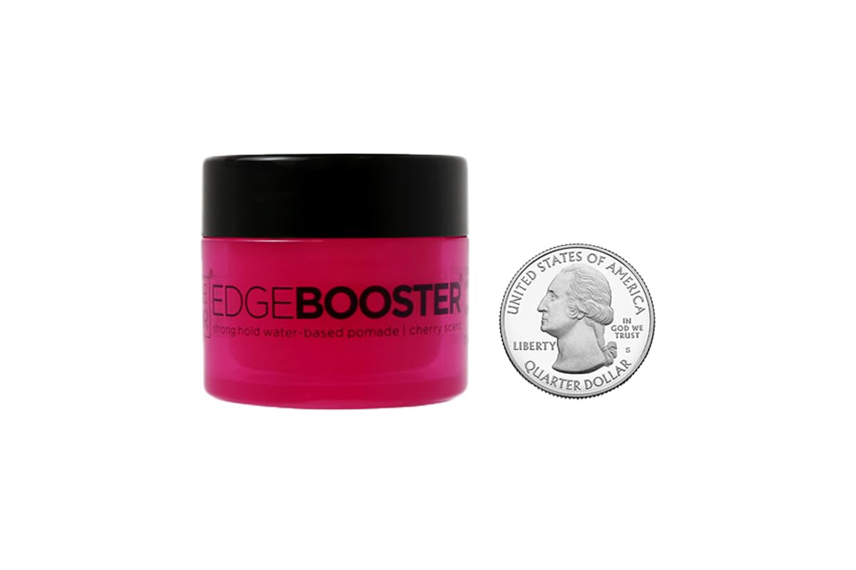 Style Factor EDGEBOOSTER Strong Hold Water-Based Pomade 0.85 Oz Mini Travel Size (0.85 Fl Oz (Pack of 1), Cherry)