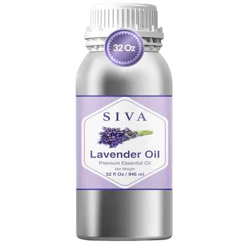 Siva Lavender Essential Oil ? 32 Fl Oz ? 100% Natural Lavender Oil - for Diffuser, Hair Care, Face, Skin Care, Aromatherapy, Scalp and Body Massage, Soap and Candle Making