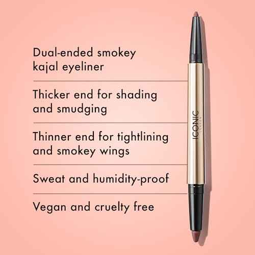 ICONIC LONDON Smokey Eye Duo Eyeliner | Creamy, Easy to Blend 2-in-1 Eyeliner Crayon, Water Resistant, Cruelty Free, Vegan Makeup