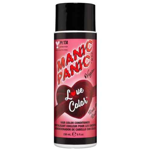 MANIC PANIC Cool Deep Blood Red Color Depositing Conditioner - Love Color Hair Conditioner Keeps Hair Vibrant, Nourished & Refreshed - Formulated with Shea Butter & Quinoa - Rock Me Red (8oz)