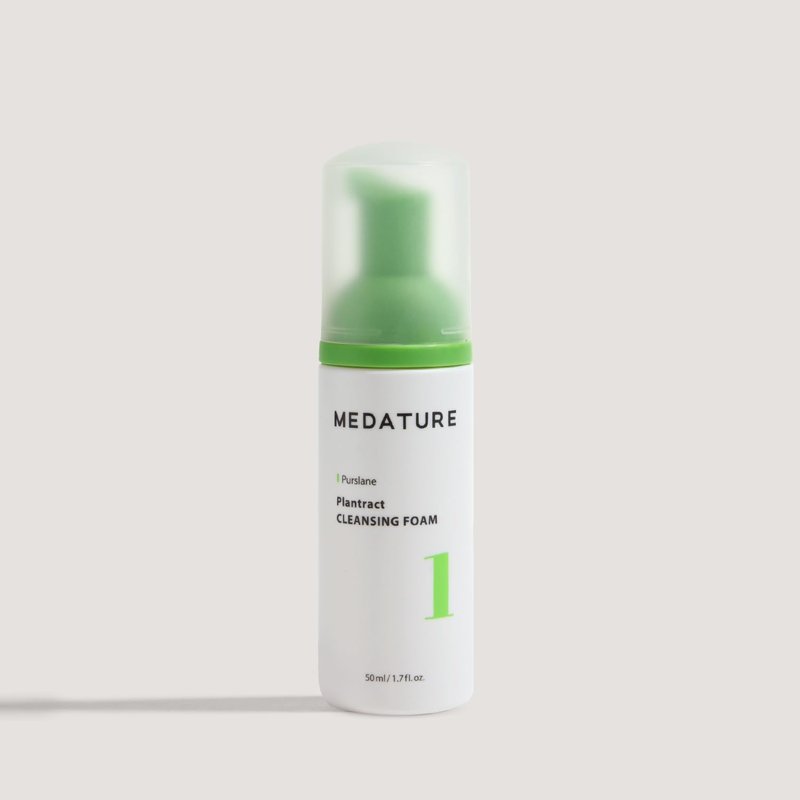 Medature Plantract Cleansing Foam, Hydrating Gentle Face Cleanser, Facial Cleanser With Purslane + Panthenol, Daily Face Wash For All Skin Types, Sensitive Skin Friendly, Fragrance Free, pH Balancing