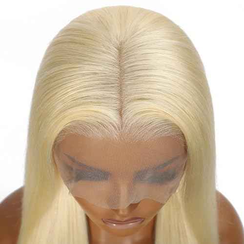 613 13x6 Lace Front Wig Human Hair 200 Density Blonde Wig Human Hair 613 HD Lace Frontal Wigs Pre Plucked 613 Human Hair Wig (18 Inch)
