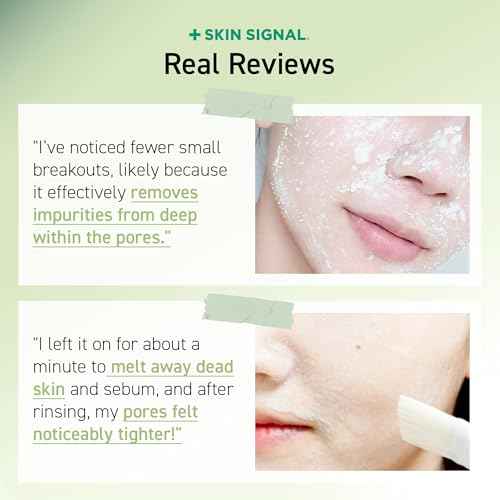 Green Clay Enzyme Cleanser, Whitehead Remover Powder Cleanser, Deep Pore Cleansing with PHA, Gentle Exfoliating Face Wash, Facial Scrub for Blemish-Prone Skin, Korean Skin Care