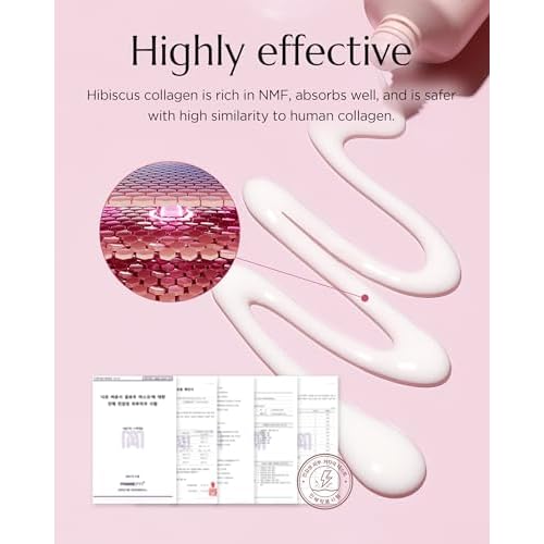 CHICHO Bouncy Glow Mask 300Da Ultramolecular Hibiscus Collagen - Korean Face Peel Off Mask Skin Elasticity Radiant Glow Hydrating Sensitive Skin - Vegan, Hypoallergenic, 2.03 fl.oz.