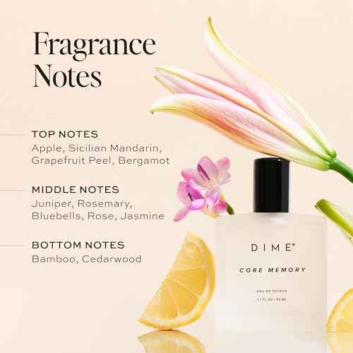 DIME Beauty Core Memory Perfume for Women, 1.7 oz / 50 ml - Bright & Citrusy Fragrance