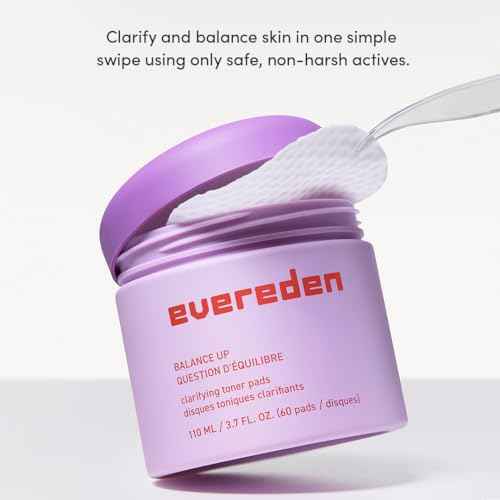 Evereden Balance Up Toner Pads for Face - Clean and Vegan Teen Water-Based Face Toner Pads with Green Tea, Chamomile, and White Tea for Oily and Pimple-Prone Skin - Balanced Skin & Clog-Free Pores