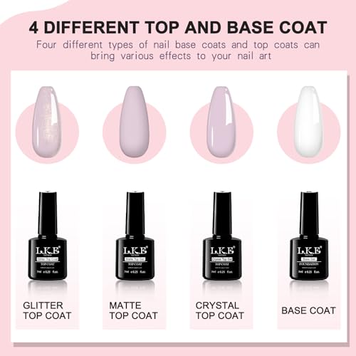 LKEE Gel Nail Polish Kit with U V Light 108W, 65 Pcs Gel Nail Polish Set All Season Gels Nail Kit Essential Manicure Tools for DIY Nails Art Gifts for Women (36KIT-color 1)