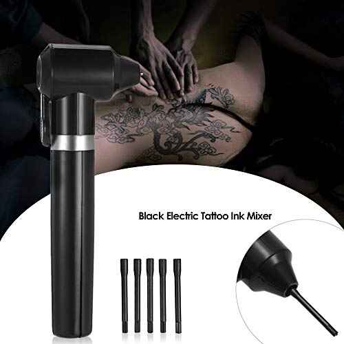 Ink Mixer Machine Kit, Yuelong Pigment Mixer Machine and Ink Caps Kit Includes Makeup Ink Pigment Electric Agitator Machine With 100 Mixing Sticks and 300 Mix Ink Cups for Microblading Supplies