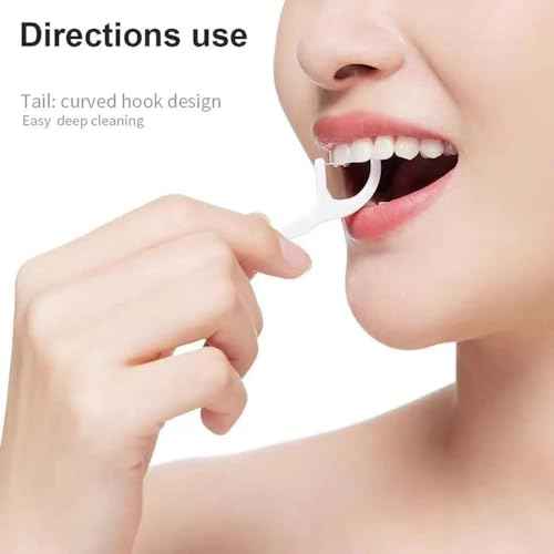 300 Count Dental Floss Picks Individually Wrapped,Leiouna Flossers Single Wrapped for Adults and Kids,Travel Hotel Restaurant Office for Teeth Clean (300)