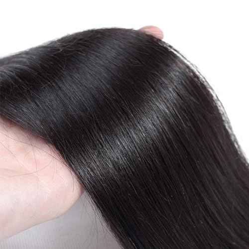 HD Lace Closure 24 Inch Body Wave 4x4 Human Hair Closure for Black Women 100% Human Hair 4x4 Lace Closure Can be Curly and Dyed With Baby Hair (24 Inch, 4x4 Black)