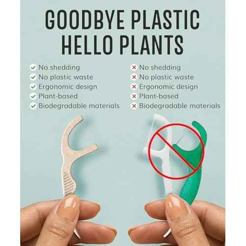 Floss Picks Biodegradable (200pcs) - Plant Based Dental Floss Picks, Natural Flossers for Adults & Kids, Nontoxic Vegan Tooth Pick Flossers & Eco Floss Sticks - Double Thread Unflavored