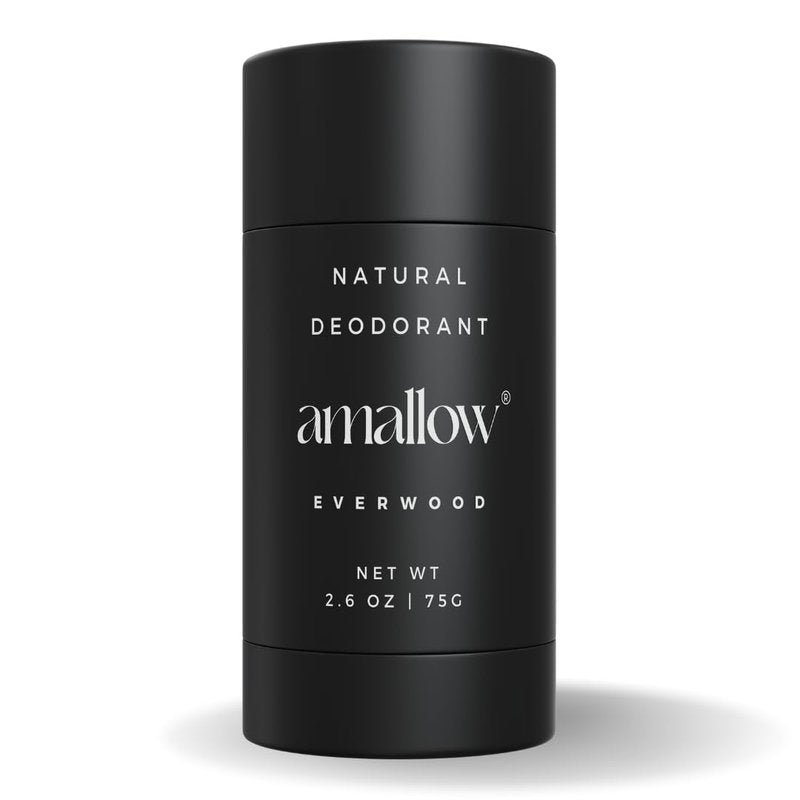 Amallow - Natural Deodorant - Aluminum Salt-Free, Tallow-Based, Baking Soda-Free, with Magnesium & Zinc - Long-Lasting Odor Protection - Handcrafted in the USA - 2.6 oz (Everwood)