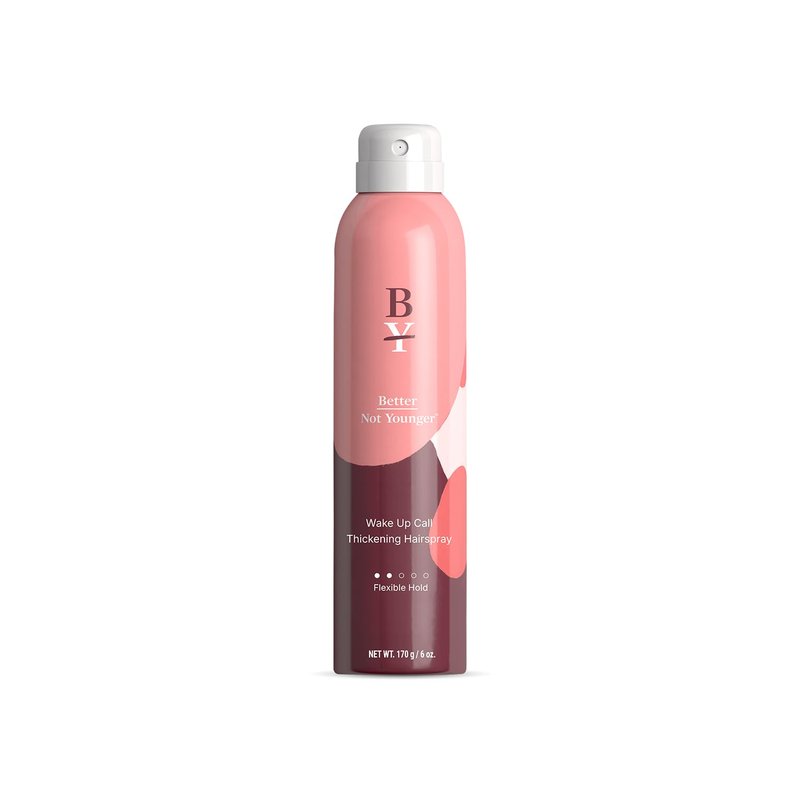 Better Not Younger Hair Thickening Hairspray – Volumizing Biotin & Bamboo Formula – Instant Fullness & Strength – Flexible & Strong Hold – Styling Spray for Women Over 40 with Thinning Hair - 6 oz