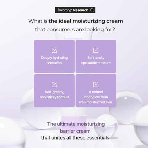hwarang' Bellflower Moisturizing Barrier Cream | Daily Face Moisturizer for Dry to Combo Skin | Ceramides, Panthenol, Ectoin & Guaiazulene | Hydrating Korean Skincare | 2.7 Fl Oz