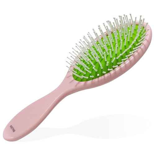 LUV HER Strawberry Shortcake Hair Accessory Set ? 5 Pieces: 1 Detangling 9-inch Hairbrush & 4 Scrunchies, Elastic Hair Ties, Ages 3+