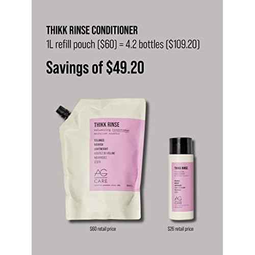 AG Care Thikk Rinse Volumizing Conditioner, 33.8 Fl Oz