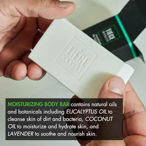 Tiege Hanley Skin Care Gift Box for Men, Silver Gifting Skincare Set With Daily Face Wash, Exfoliating Scrub, AM & PM Moisturizer, Clay Mask, Lip Balm, & Body Bar Soap, Men¡¯s Skin Care, 6 Piece Set