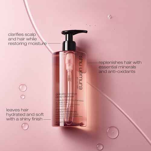 shu uemura art of hair Delicate Comfort Clarifying Shampoo For Dry Scalp & Hair - Cleanses and Softens, With Essential Nutrients and Antioxidants, 13.4 Fl Oz