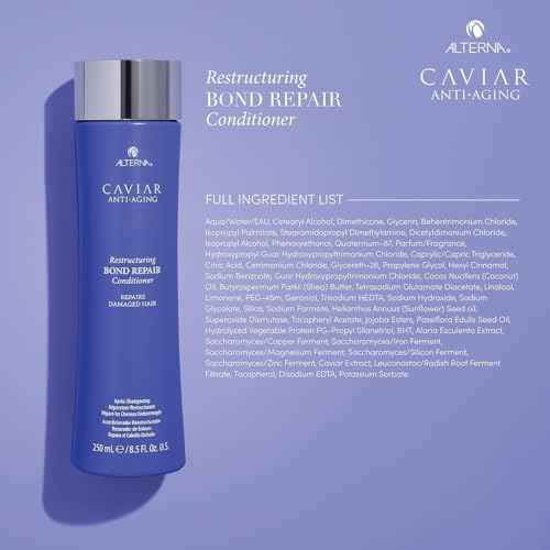Alterna CAVIAR Anti-Aging Restructuring Bond Repair Conditioner | For Brittle, Damaged and Split Ends | Repairs, Strengthens & Protects Damaged Hair | Sulfate Free