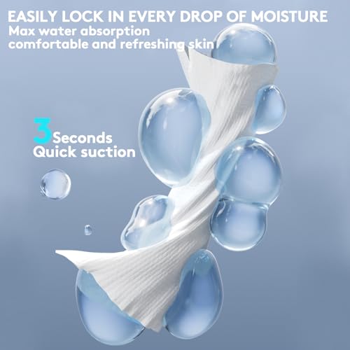 RGBB Clean Face Towels 10"¡¿12", Disposable, Ultra-Absorbent, Hypoallergenic & Soft Makeup Remover Dry Wipes, Pamper Your Face, Hygienic Towelettes, for All Skin Types£¨200 Count£©