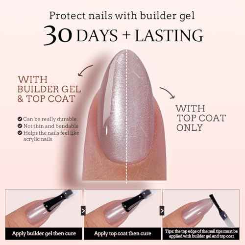 BTArtboxnails Cat Eye XCOATTIPS - Soft Gel Almond Nail Tips, Glitter Press On Nails Short, Soak Off Acrylic Fake Nails Glue On Nails In 16 Sizes - 160 Nail Extension Set, Aurora