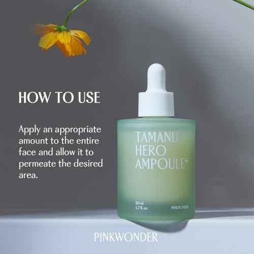 PINKWONDER Tamanu Hero Ampoule? 1.69oz (50ml), 50,000ppm Tamanu Oil for Soothing