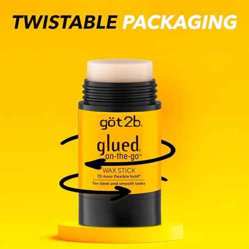 got2b glued on-the-go wax stick, 1.8oz, sleek and slick styles, style your hair without the crunch, helps control frizz
