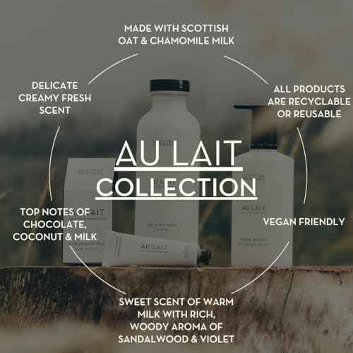 Scottish Fine Soaps Au Lait Extra Large Cleansing Bar, White, Oat & Chamomile Milk, 300g, Vegan Friendly, Chocolate & Coconut Scent