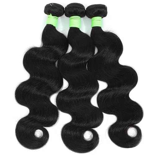 Human Hair Bundles Body Wave Bundles Human Hair 18 20 22 Inch 12A Grade 100% Unprocessed Brazilian Virgin Hair Body Wave 3 Bundles Deals Real Human Hair Extensions For Black Women Natural Black