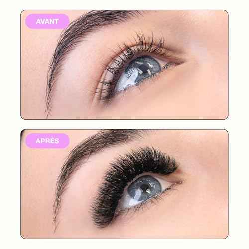Curacoro LashFolio Narrow Promade Fans, Handmade Volume Eyelashes, 5D~10D, C CC D Curl, Thickness 0.03~0.07mm, 8-15mm Length, Professional Long-Lasting Promade Lash Fans (10D-0.03 CC, 8mm-11mm)