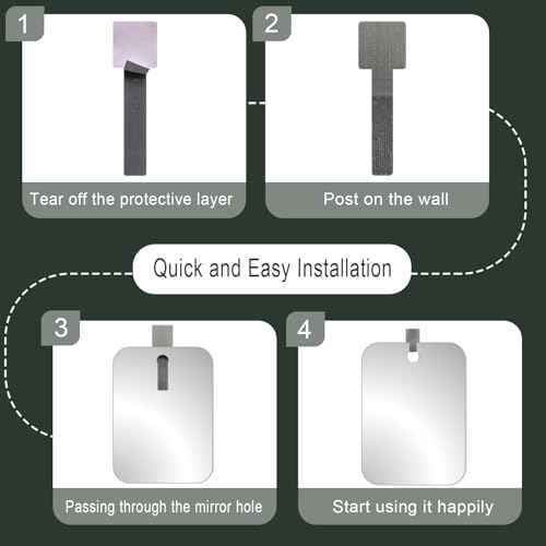 Shower Mirror Fogless for Shaving Men Fog Free Anti Fog Bathroom No Fog Proof Anti-Fog Hanging Shatterproof RV (8" x 6")