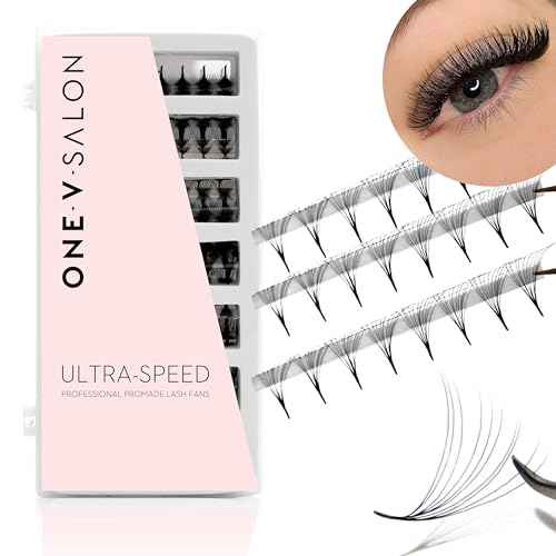 One V Salon Pro 10D Ultra-Speed Promade Fans, 1000 Premade Mega Volume Lash Fans | D Curl | 0.05 | 8?14 mm Mixed Lengths | Thin Base, Fast Application Eyelash Extensions(Ultra 10D-0.05-D Curl)