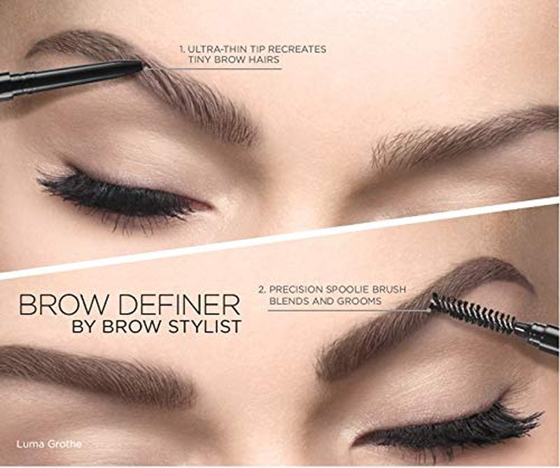 L'Oreal Paris Brow Stylist Definer Waterproof Eyebrow Pencil - Ultra-Fine Mechanical, Dark Blonde, 0.003 Oz