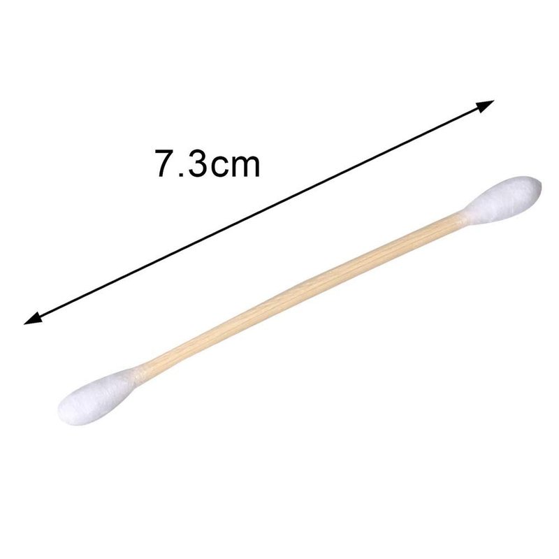 RIKWOG Cotton Swabs - 900 Count Bamboo Sticks with Clear Dispenser | Wooden Handles for Ears & Makeup