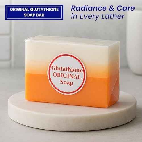 Glutathione Soap Bars ? Holidays Deep Cleansing & Hydrating Soap for Smooth, Refreshed Skin ? Gentle Exfoliating Formula for Face & Body ? 150g x 3 Bars